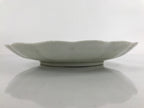 Japanese Porcelain Sometsuke Plate Vtg Blue White Uchiwa Maple Leaf Plum PY779
