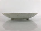 Japanese Porcelain Sometsuke Plate Vtg Blue White Uchiwa Maple Leaf Plum PY780