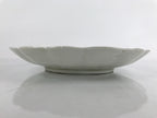 Japanese Porcelain Sometsuke Plate Vtg Blue White Uchiwa Maple Leaf Plum PY780