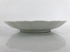 Japanese Porcelain Sometsuke Plate Vtg Blue White Uchiwa Maple Leaf Plum PY780