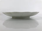 Japanese Porcelain Sometsuke Plate Vtg Blue White Uchiwa Maple Leaf Plum PY781