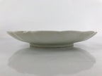 Japanese Porcelain Sometsuke Plate Vtg Blue White Uchiwa Maple Leaf Plum PY781