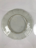 Japanese Porcelain Sometsuke Plate Vtg Blue White Uchiwa Maple Leaf Plum PY782