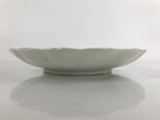 Japanese Porcelain Sometsuke Plate Vtg Blue White Uchiwa Maple Leaf Plum PY785