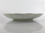 Japanese Porcelain Sometsuke Plate Vtg Blue White Uchiwa Maple Leaf Plum PY786
