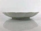 Japanese Porcelain Sometsuke Plate Vtg Blue White Uchiwa Maple Leaf Plum PY786