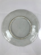 Japanese Porcelain Sometsuke Plate Vtg Blue White Uchiwa Maple Leaf Plum PY786