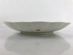 Japanese Porcelain Sometsuke Plate Vtg Blue White Uchiwa Maple Leaf Plum PY787