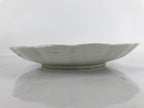 Japanese Porcelain Sometsuke Plate Vtg Blue White Uchiwa Maple Leaf Plum PY787