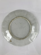 Japanese Porcelain Sometsuke Plate Vtg Blue White Uchiwa Maple Leaf Plum PY787