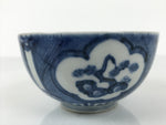 Japanese Porcelain Sometsuke Rice Bowl Owan Pottery White Blue Plum Pine Y478