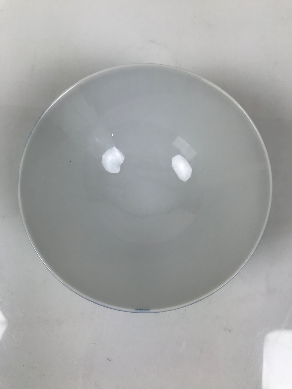 Japanese Porcelain Sometsuke Rice Bowl Owan Vtg Kobachi White Blue Bamboo Y508