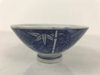 Japanese Porcelain Sometsuke Rice Bowl Owan Vtg Kobachi White Blue Bamboo Y510