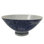 Japanese Porcelain Sometsuke Rice Bowl Owan Vtg Kobachi White Blue Bamboo Y510