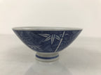 Japanese Porcelain Sometsuke Rice Bowl Owan Vtg Kobachi White Blue Bamboo Y511