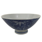 Japanese Porcelain Sometsuke Rice Bowl Owan Vtg Kobachi White Blue Bamboo Y511