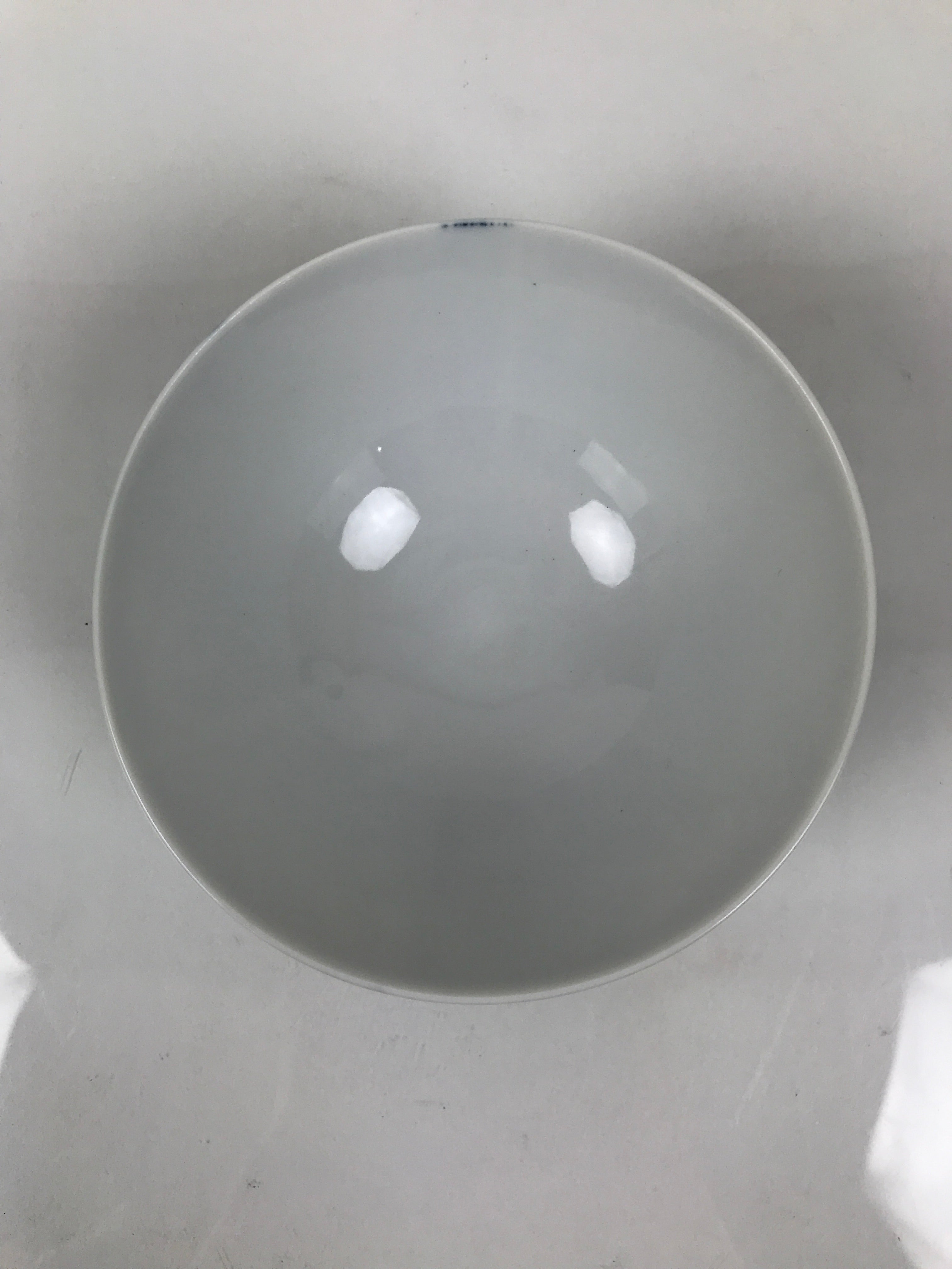 Japanese Porcelain Sometsuke Rice Bowl Owan Vtg Kobachi White Blue Bamboo Y513
