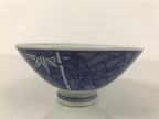 Japanese Porcelain Sometsuke Rice Bowl Owan Vtg Kobachi White Blue Bamboo Y514