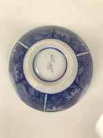 Japanese Porcelain Sometsuke Rice Bowl Owan Vtg Kobachi White Blue Bamboo Y514
