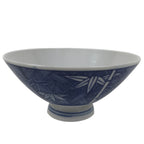 Japanese Porcelain Sometsuke Rice Bowl Owan Vtg Kobachi White Blue Bamboo Y515