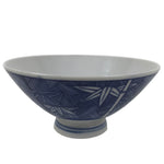 Japanese Porcelain Sometsuke Rice Bowl Owan Vtg Kobachi White Blue Bamboo Y515