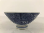 Japanese Porcelain Sometsuke Rice Bowl Owan Vtg Kobachi White Blue Bamboo Y516