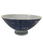 Japanese Porcelain Sometsuke Rice Bowl Owan Vtg Kobachi White Blue Bamboo Y516