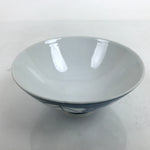 Japanese Porcelain Sometsuke Rice Bowl Owan Vtg Wide White Blue Leaves Y45