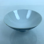 Japanese Porcelain Sometsuke Rice Bowl Owan Vtg Wide White Blue Leaves Y47