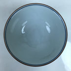 Japanese Porcelain Sometsuke Rice Bowl Owan Vtg Wide White Blue Lines Y38