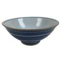 Japanese Porcelain Sometsuke Rice Bowl Owan Vtg Wide White Blue Lines Y40