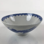 Japanese Porcelain Sometsuke Rice Bowl Vtg Zodiac Dragon Blue White PY664