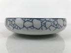 Japanese Porcelain Sometsuke Serving Dish Vtg Shallow Bowl Blue Bamboo Y538