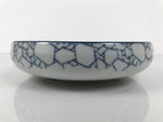 Japanese Porcelain Sometsuke Serving Dish Vtg Shallow Bowl Blue Bamboo Y538
