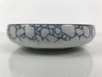 Japanese Porcelain Sometsuke Serving Dish Vtg Shallow Bowl Blue Bamboo Y538
