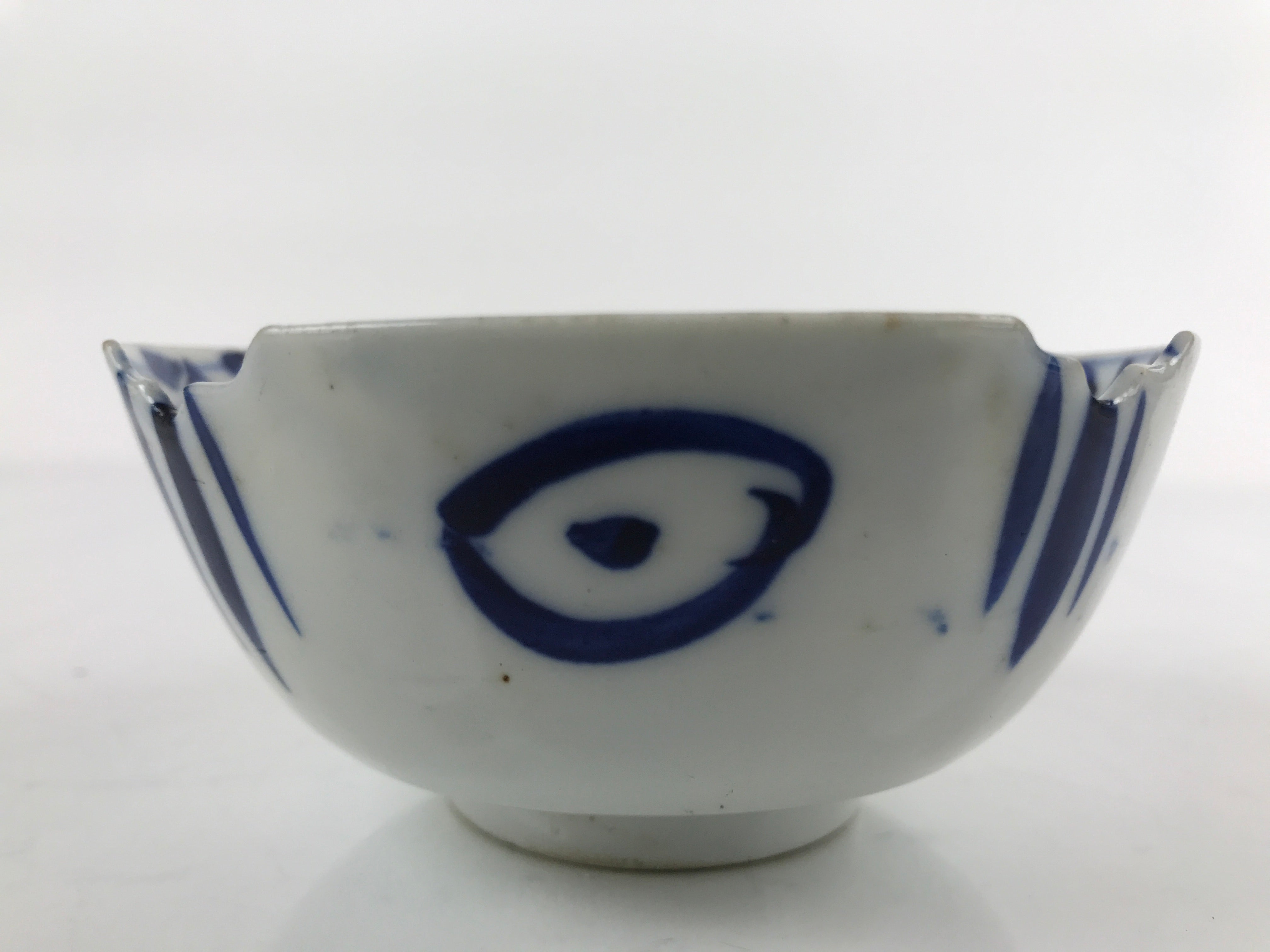 Japanese Porcelain Sometsuke Small Bowl Kobachi Vtg Side Dish Floral Blue PY718