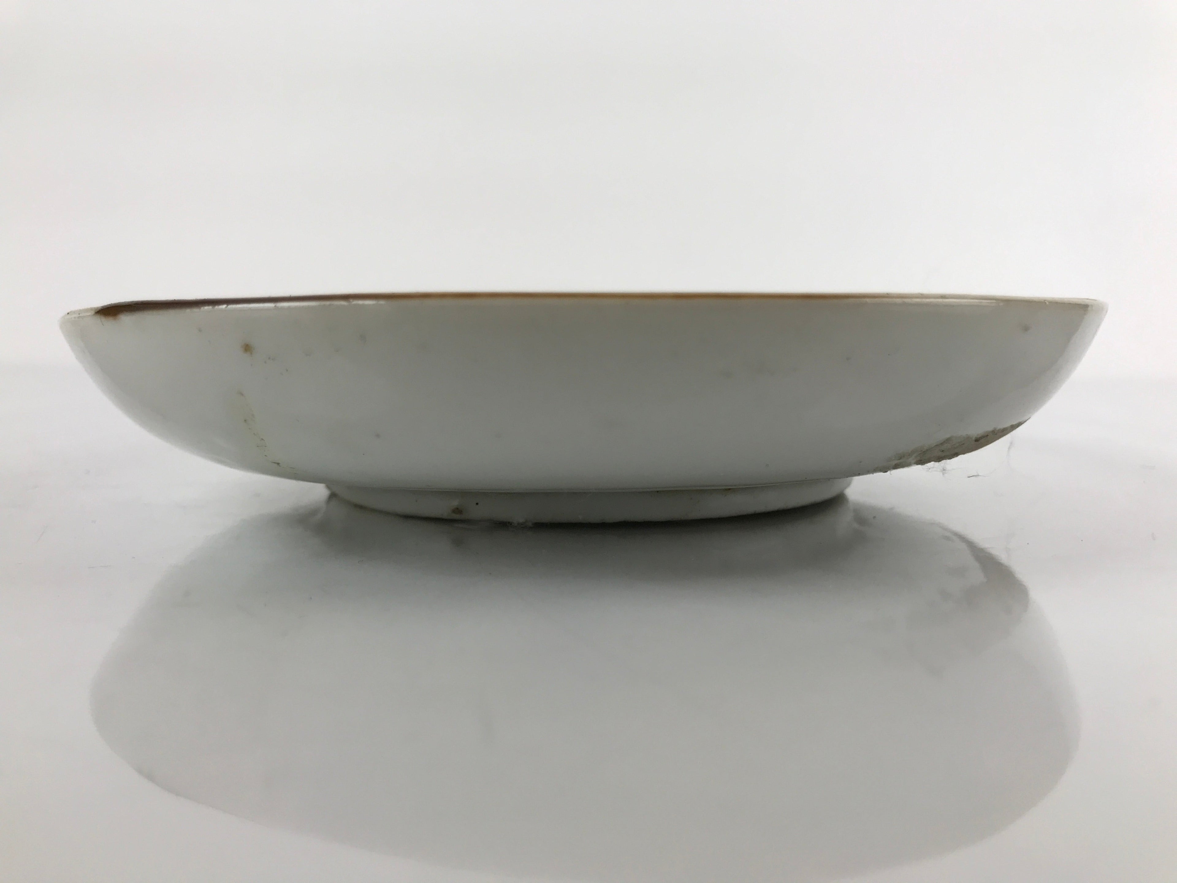 Japanese Porcelain Sometsuke Small Plate Kozara Vtg Crane Bird Blue White PY741