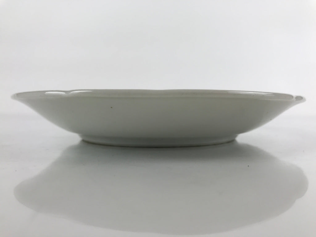 Japanese Porcelain Sometsuke Small Plate Kozara Vtg Grass Plant Blue White PY742