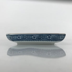 Japanese Porcelain Sometsuke Small Plate Vtg Blue Mountain River Scenery PY824