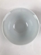 Japanese Porcelain Sometsuke Teacup Vtg Hyotan Gourd White Blue Yunomi TC434