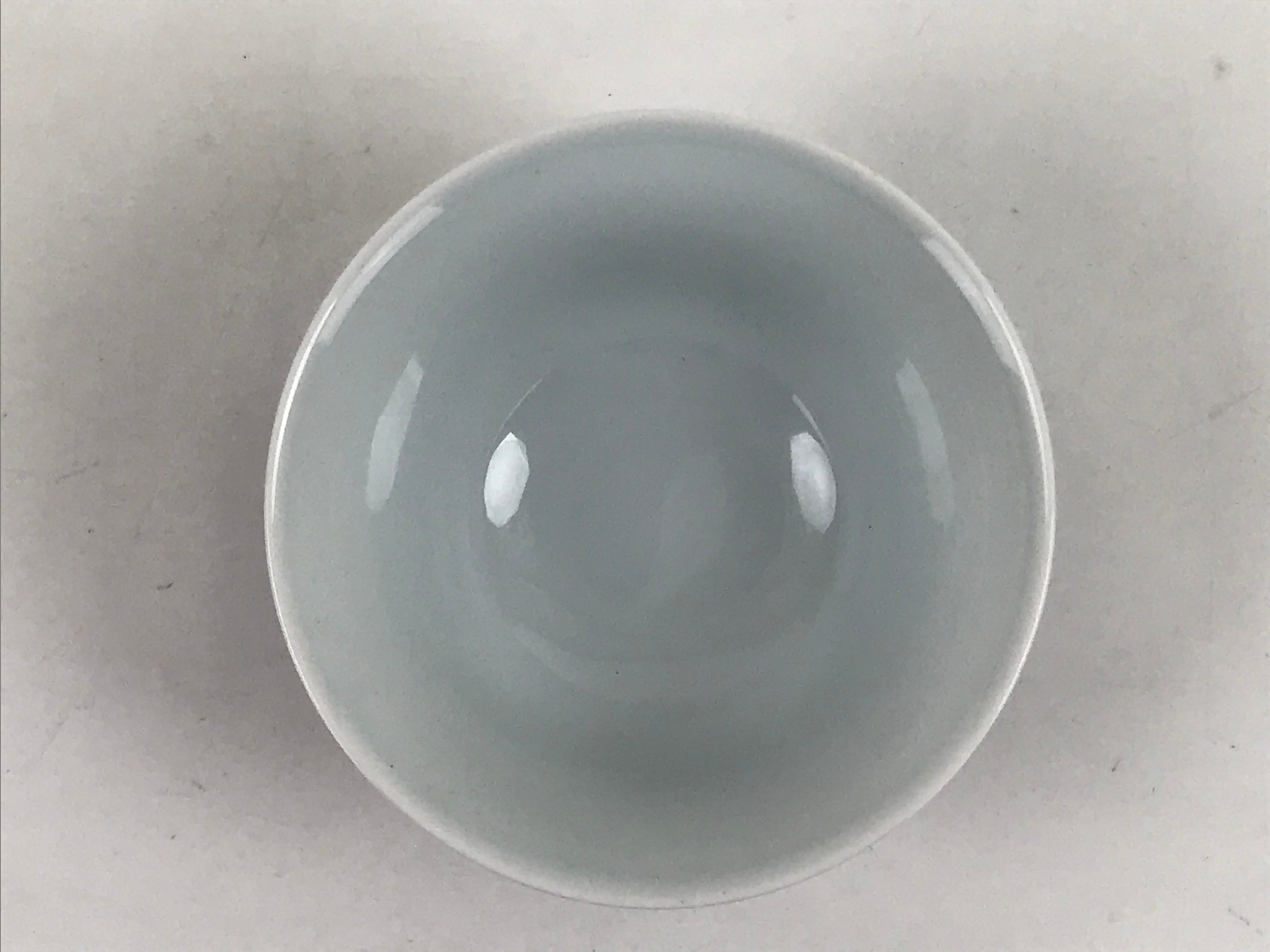 Japanese Porcelain Sometsuke Teacup Vtg Hyotan Gourd White Blue Yunomi TC440