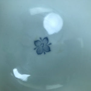 Japanese Porcelain Sometsuke Teacup Vtg White Blue Floral Sencha Yunomi TC454