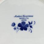 Japanese Porcelain Soup Bowl Maruta Japan Kasuga Ware Round Blue Flower PP725