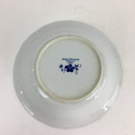 Japanese Porcelain Soup Bowl Maruta Japan Kasuga Ware Round Blue Flower PP727