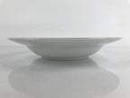 Japanese Porcelain Soup Pasta Bowl Vtg Simple Round Plate White Gold Rim PY828