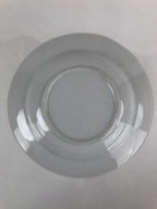 Japanese Porcelain Soup Pasta Bowl Vtg Simple Round Plate White Gold Rim PY828
