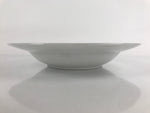 Japanese Porcelain Soup Pasta Bowl Vtg Simple Round Plate White Gold Rim PY829