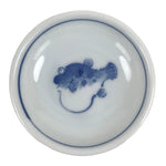 Japanese Porcelain Soy Sauce Dish Seiji Small Dipping Bowl Pufferfish Fugu Y119