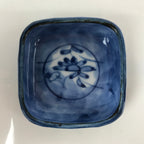 Japanese Porcelain Soy Sauce Dish Seiji Vtg Small Dipping Bowl Blue Flower PY852