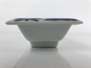 Japanese Porcelain Soy Sauce Dish Seiji Vtg Small Dipping Bowl Pine Plum PY976